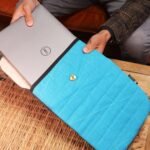 Ancient Wisdom Stonewash Cotton Laptop Padded Pouch – Crazy Yellow - Image 10