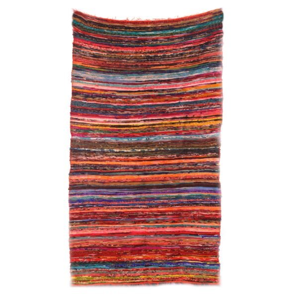Ancient Wisdom Luxury Cotton Rag Rug (152 x 90cm) – Orange