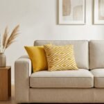 Ancient Wisdom Classic Cushion Cover - Mustard Diamonds - Image 2