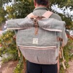 Ancient Wisdom Sage Green Hemp Trekking Rolling Backpack - Image 4