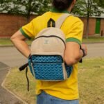 Ancient Wisdom Standard Handmade Kathmandu Backpack – Dhaka Design (34x27x10cm) - Image 3