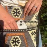 Ancient Wisdom Pale Grey Kilim Festival Messenger Bag - Image 6