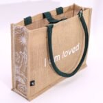 Hop Hare Jute Big Bag - I Am Loved - Image 4