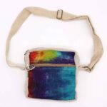 Ancient Wisdom Tie-Dye Hemp Messegner Bag with One Zip - Image 2