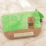 Ancient Wisdom Stonewash Jute & Cotton Pamper Pouch – Mother Earth Green - Image 2