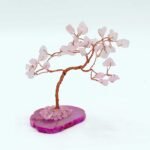 Ancient Wisdom Small Rose Quartz On Pink Agate Base (35 Stones) Gemstone Tree - Image 3
