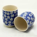 Ancient Wisdom Set of 6 Ceramic Herbal Tea Cups - Blue Daisey - Image 2