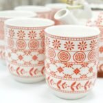 Ancient Wisdom Ceramic Herbal Teapot & 6 Matching Tea Cups – Amber - Image 6