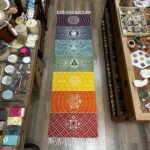 Ancient Wisdom 7 Chakras Handcrafted Harmony Yoga Rug (60x200cm) – Charcoal - Image 6