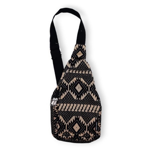 Ancient Wisdom Nomad Sari Jacquard Natural Cross Bag - Desert Loom