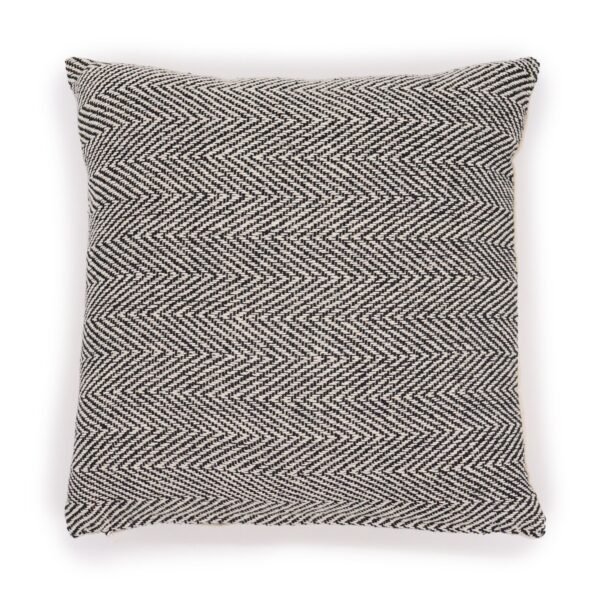 Ancient Wisdom Classic Cotton Cushion Cover – Herringbone Fine Grey
