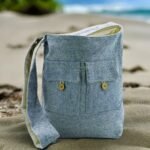 Ancient Wisdom Medium Comp Denim Design Natural Tones Two Pocket Bag - Image 2
