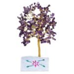 Ancient Wisdom Amethyst Gemstone Tree (320 Stones) On Gemstone Rock Base