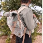 Ancient Wisdom Sage Green Hemp Trekking Rolling Backpack - Image 3