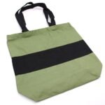 Ancient Wisdom Green & Black Two Tone Design Big Cotton Shopping Bag - Image 3