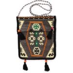 Ancient Wisdom Pale Grey Kilim Festival Messenger Bag