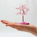 Ancient Wisdom Small Rose Quartz On Pink Agate Base (35 Stones) Gemstone Tree - Image 2