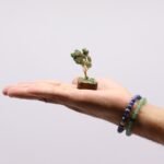 Ancient Wisdom Mini Green Aventurine Gemstone Tree (15 Stones) On Wooden Base - Image 2