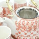 Ancient Wisdom Ceramic Herbal Teapot & 6 Matching Tea Cups – Amber - Image 5