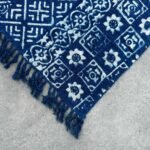 Ancient Wisdom Handmade Cotton Indigo Throw (170x120cm) – Desi Stripes - Image 2