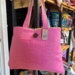 Ancient Wisdom Jute & Cotton Pink Reversible Big Bag - Image 3