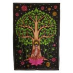 Ancient Wisdom Cotton Wall Art (70x110cm) - Buddha Bodhi Tree