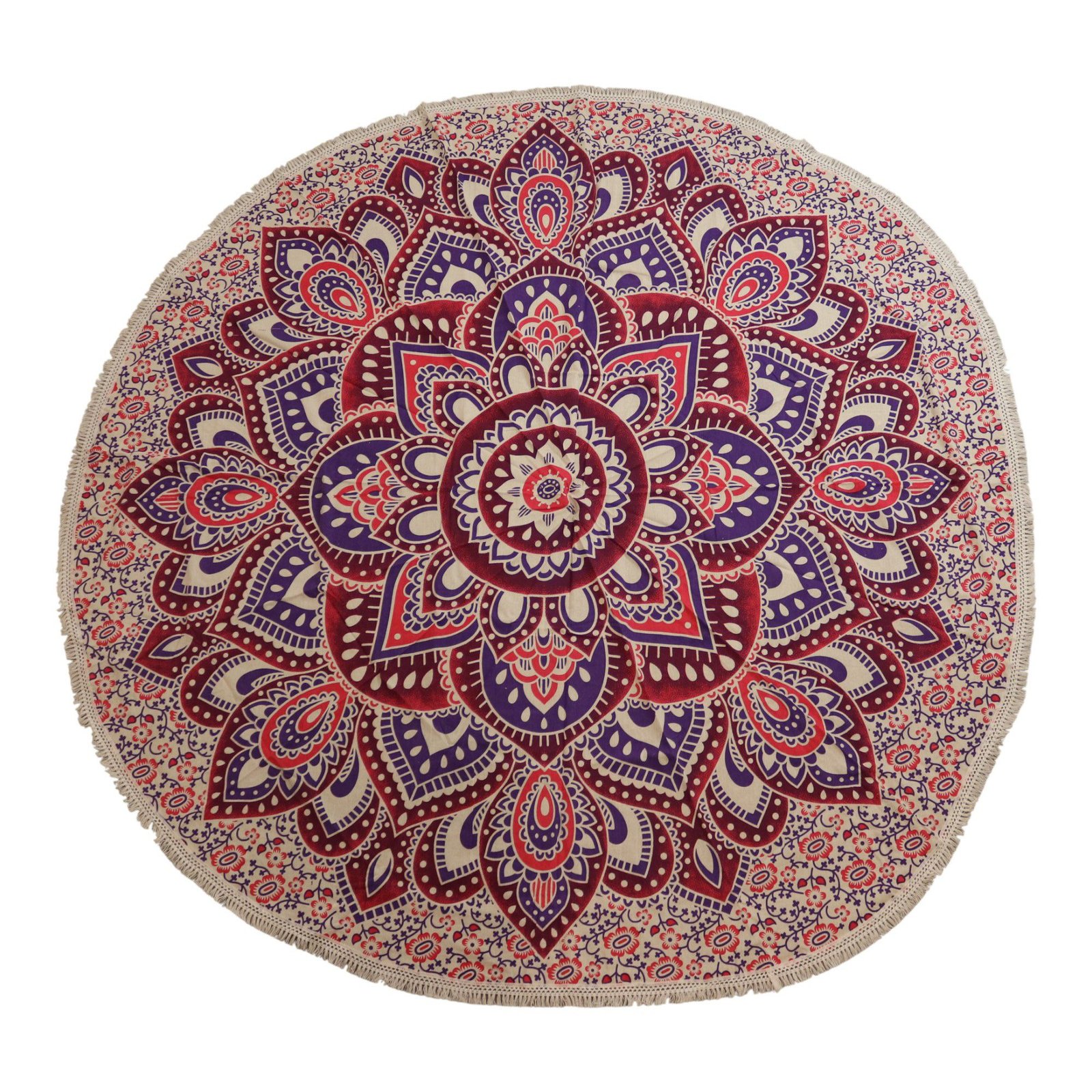 bG9jYWw6Ly9tZWRpYS8xSi80Qy82MFIzMEMxSjY0VDM0QzFKL2RhNWZiOWYwLmpwZw.jpg Ancient Wisdom Large Mandala Roundy Wall Art Spread (180cm) – Pink & Purple - Image 1