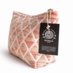Ancient Wisdom Nomad Sari Indian Jacquard Toiletry Bag – Rose Lattice - Image 2