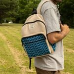 Ancient Wisdom Standard Handmade Kathmandu Backpack – Dhaka Design (34x27x10cm) - Image 6
