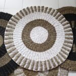 Ancient Wisdom Round Seagrass Inner Sun White & Tan Rug – 1m - Image 3