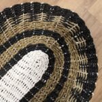 Ancient Wisdom Oval Seagrass Black, White & Tan Classic Rug - 60x120cm - Image 2
