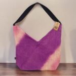 Ancient Wisdom Soft Blend Jute & Cotton Shoulder Tote Bag – Antique Fuchsia - Image 4