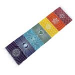 Ancient Wisdom 7 Chakras Handcrafted Harmony Yoga Rug (60x200cm) – Charcoal