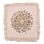 Ancient Wisdom Lotus Mandala Cushion Cover (45x45cm) – Cream / Bronze