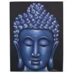 Ancient Wisdom Blue Sand Finish Buddha Painting Canvas Art