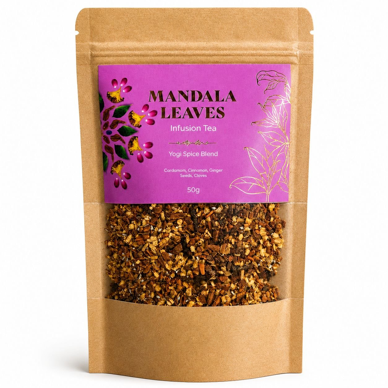 bG9jYWw6Ly9tZWRpYS8xSy84RS82MFIzMEMxSjZDVDM4RTFLLzRhNWE4NWYxLnBuZw.jpg Ancient Wisdom 50g Yogi Spice Blend Infusion Tea - Image 1