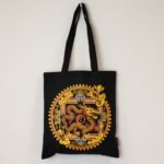 Ancient Wisdom Iconic Black Cotton Classic Tote Bag – Dragon Yin & Yang