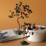 Ancient Wisdom Small Green Aventurine On Green Agate Base (35 Stones) Gemstone Tree - Image 4
