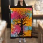 Ancient Wisdom Handcrafted Cotton Wall Art (112 x 78cm) – Tree of Strength - Image 2
