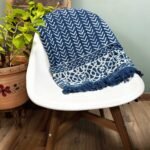 Ancient Wisdom Handmade Cotton Indigo Throw (170x120cm) – Seedha Arrows - Image 3