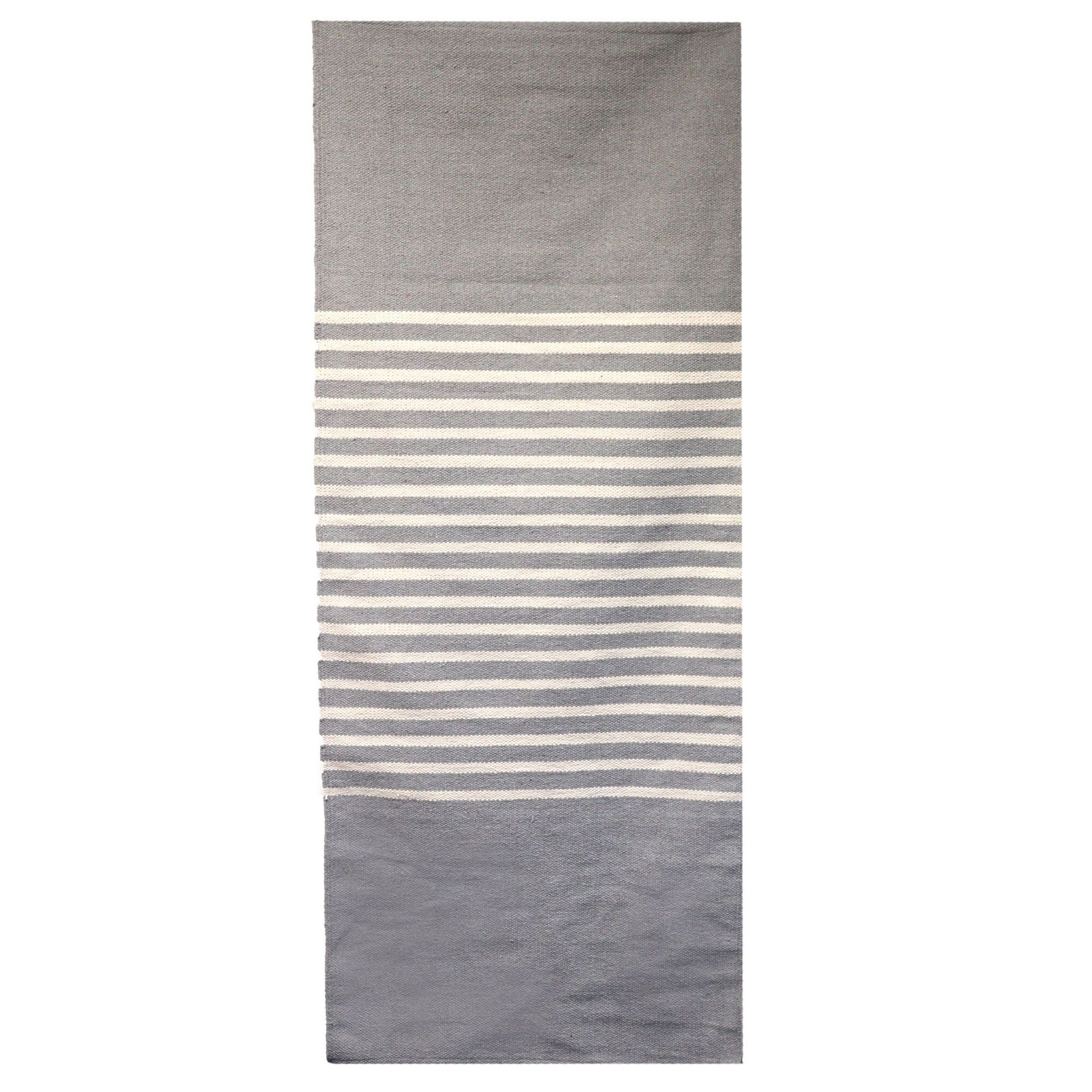 bG9jYWw6Ly9tZWRpYS8xTS80Qy82MFIzMEMxRzZSVks0QzFNLzFmNGJhYzVmLmpwZWc.jpg Ancient Wisdom Indian Cotton Rug (70x170cm) – Grey - Image 1