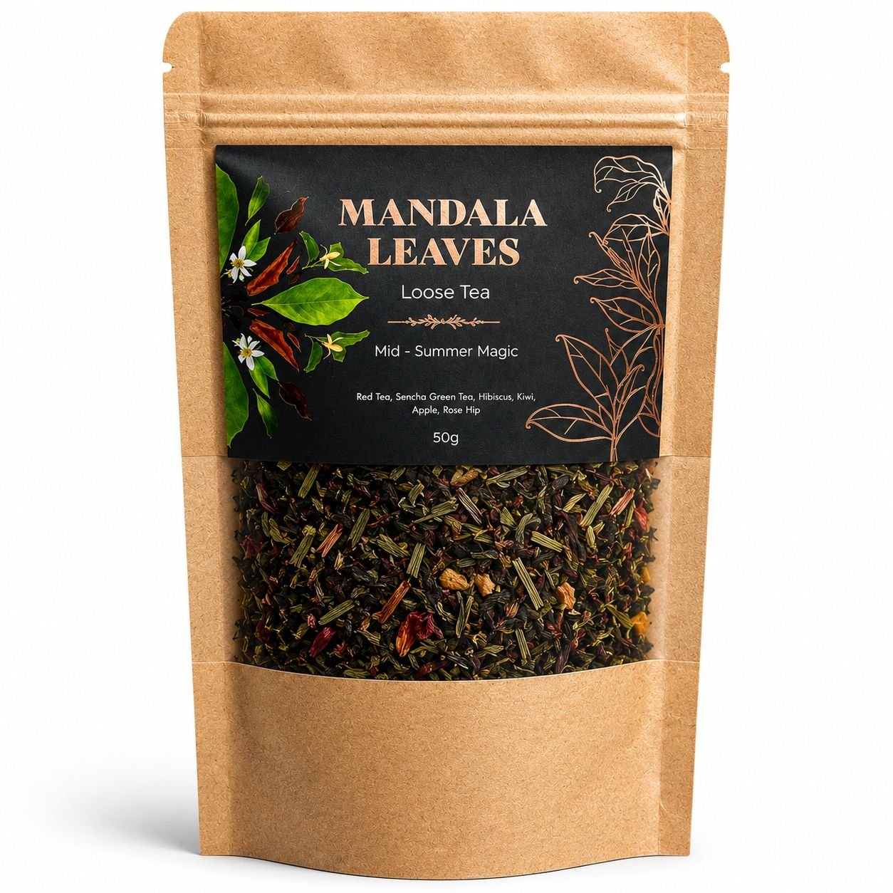 bG9jYWw6Ly9tZWRpYS8xTS84RS82MFIzMEMxSjZDVDM4RTFNL2RhMGJlNTc5LnBuZw.jpg Ancient Wisdom 50g Mid-Summer Magic Red Tea Summer Silhouette Loose Tea - Image 1