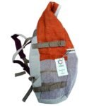 Ancient Wisdom Sunset Orange Hemp Trekking Rolling Backpack - Image 2