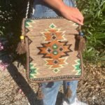 Ancient Wisdom Beige Kilim Festival Messenger Bag - Image 5