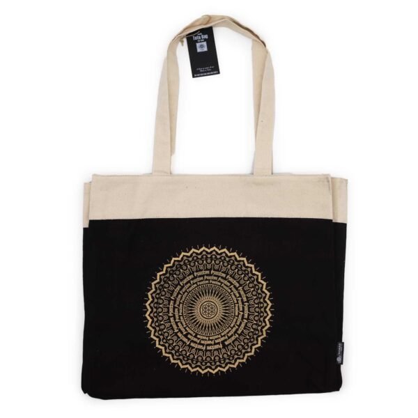 Ancient Wisdom Chocolate Stonewash Oversized Tote Bag – Freedom Mandala