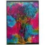 Ancient Wisdom Handcrafted Cotton Wall Art (112 x 78cm) – Elephant