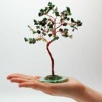 Ancient Wisdom Large Green Aventurine On Green Agate Base (100 Stones) Gemstone Tree - Image 2