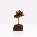 Ancient Wisdom Mini Tigereye Gemstone Tree (15 Stones) On Wooden Base - Image 3