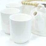 Ancient Wisdom Ceramic Herbal Teapot & 6 Matching Tea Cups – Classic White - Image 4