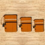 Hop Hare Cotton Canvas Travel Laptop Pouch – Orange - Image 4